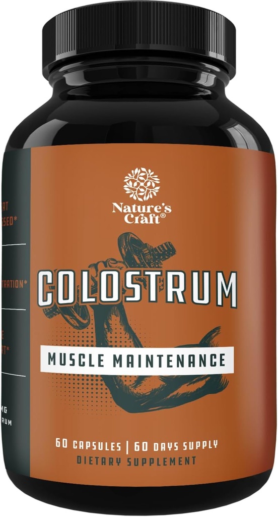 Capsule de Colostrum bovin cu imunoglobulină G - Supliment de colostrum şi musculare Constructor pentru Gut Health Asistenţă comună Imună Sănătate Oase Putere şi Brain Supliment Probiotic Supliment