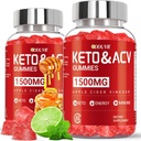 Keto ACV Gummies - 1500mg Apfel Apfel Apfel Apfelegar Gummis mit Granatapfel Beetroot & Vitamin B12 B6 - Zitrone Honig Flavor - für Herren & Frau - GMO Free & Vegan - 120 Count