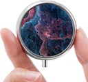 Mini Pill Box, Small Pill Box, Portable Pill Box, Sweet Pill Organer עבור ויטמינים, תרופות, שמן דגים ותוספים (Texture)