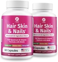 1 Body Hair Skin Nails Growth Vitamin Biotinnal - Teljes képlet férfiak és nők számára - 2 Pack