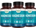 Nested Naturals Magnesium Glycinate Chelate | Magnesium Supplement för muskelkramper, avkoppling och sömnstöd | 100% chelated Albion TRACCS Buffered Magnesium Glycinate 200mg | (3-Pack)