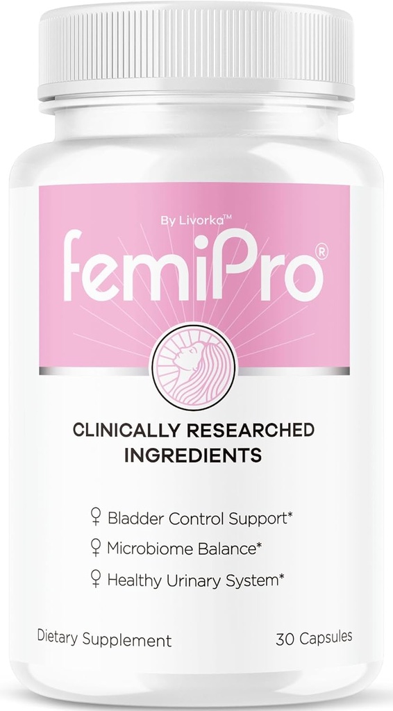 LIVORKA FemiPro Bladder Control Pills - Original FemiPro Capsules, Femi Pro Bladder Control Support Supplement, Probitic FemiPro Pills for 전체 건강 및 웰빙 리뷰, 1 개월 동안 30 캡슐