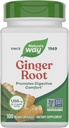 Naturens Way Ginger Root, främjar Digestive Comfort *, 1 100 mg per 2-Capsule Servering, Non-GMO Project Verified, Vegan, 100 kapslar