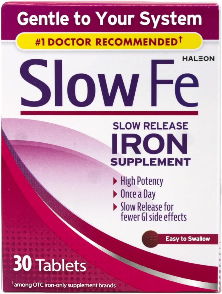 Slow Fe ijzertabletten - 1 verpakking 30 TB