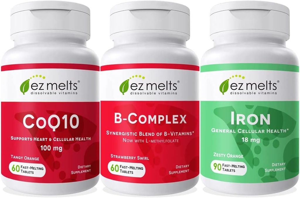 EZ Melts Essential Energy Bundle, Sugar-Free, 1-3-Monats-Versorgung