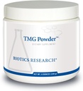 Recherche en biotique TMG Poudre – Triméthylglycine. Bêtaine. Formule en poudre. Donateur de méthyle. Protection vasculaire. Gain musculaire. Détoxification. Soutien des niveaux d'homocystéine sains Contient: 8 Oz (240g)
