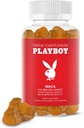 Playboy - Maca Root Gummies for kvinner og menn (60 greve - Peach Flavored) - Økt seksuell vitalitet, Libido, Fertilitet - Maca Gummies Supplement - 100% naturlig, vegansk ikke GMO - 4:1 ekstrakt Maca Peruana