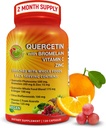 Quercetin z bromelainom Vitamin C in cinkom Obogaten z organskimi celimi živili - 1215mg na serviranje - Quercetin Phytosome 500mg Kapsule z ingver in Flavonoidi za imuno podporo - 120 Count