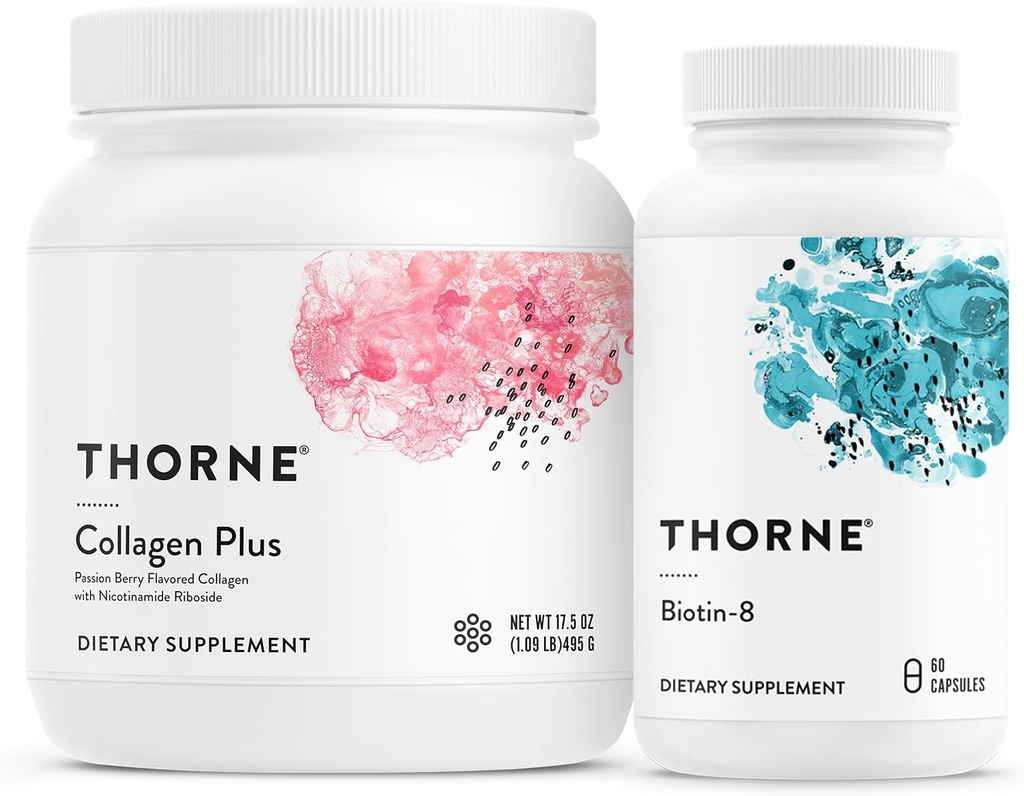 THORNE - Collagen Plus og Biotin 8 Bundle for strålende hud, hår og negler - 30 Services