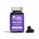 Baby Blues Berry Boost Elderberry Gummies for Women, Postnatal Immune Support with Vitamin C and Zinc for Moms, Postpartum and Breastfeeding, Dark Cherry, Vegan, 60 Count