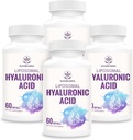 Acide liposomique hyaluronique 1000mg, haute biodisponibilitéAcide hyaluronique Capsules, complément alimentaire pour la peau et les os, 240 Capsules (paquet de 4)