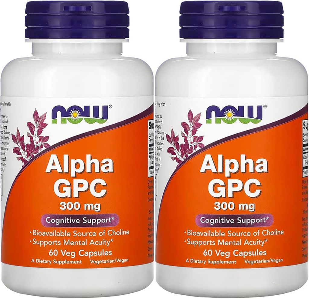 NOW Foods Now Foods Alpha Gpc 300mg, 60 Veg Caps (paket z 2)