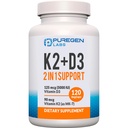 2 in 1 High Potency Formula 90mcg Vitamin K2 (MK7) and 5000 IU Vitamin D3 Supplement I Non-GMO Formula, Easy to Swallow Vitamin D & K Complex, 120 Capsules I 4-Month Supply