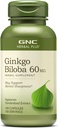 GNC Taimne Plus Ginkgo Biloba 60mg täiendus, taimetoitlane, toetab vaimset teravust, 100 serveerimist