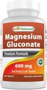 Кращий Naturals Magnesium Gluconate (35 мг Elemental Magnesium від 600мг магнію клейконату) 180 таблеток