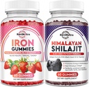 Iron Gummies tillägg för vuxna och barn | Shilajit Himalayan Gummies | Bundle