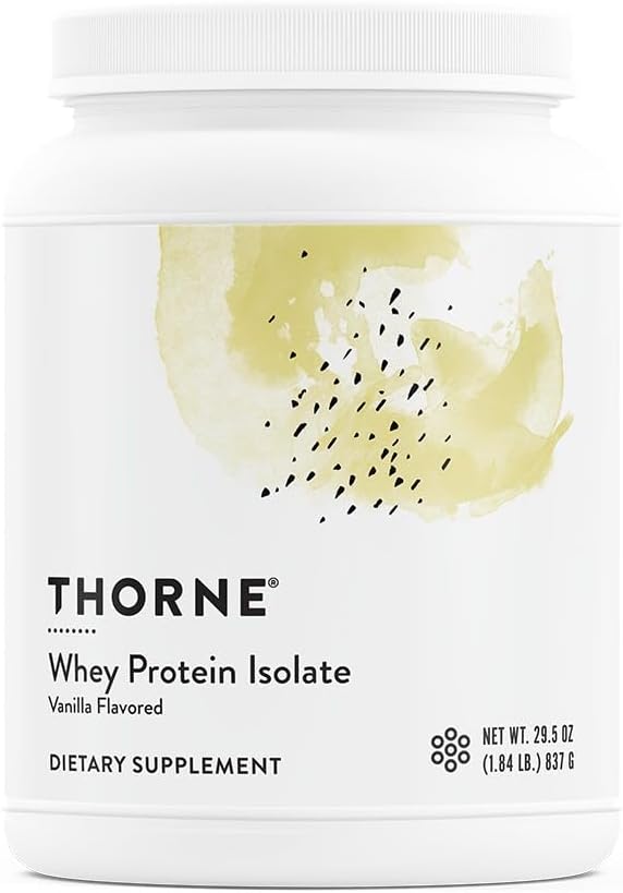 THORNE - Whey Protein Isolate - 21 Grams von Easy-to-Digest Whey Protein Powder - NSF zertifiziert für Sport - Vanilla - 29.5 Unzen - 30 Portionen