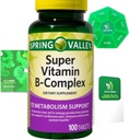 Super vitamine B-complex 100 tabletten Dieetsupplement Bundle Exclusive Better Ligth&Spring Guide + Weekly Pill Organise (3 items)