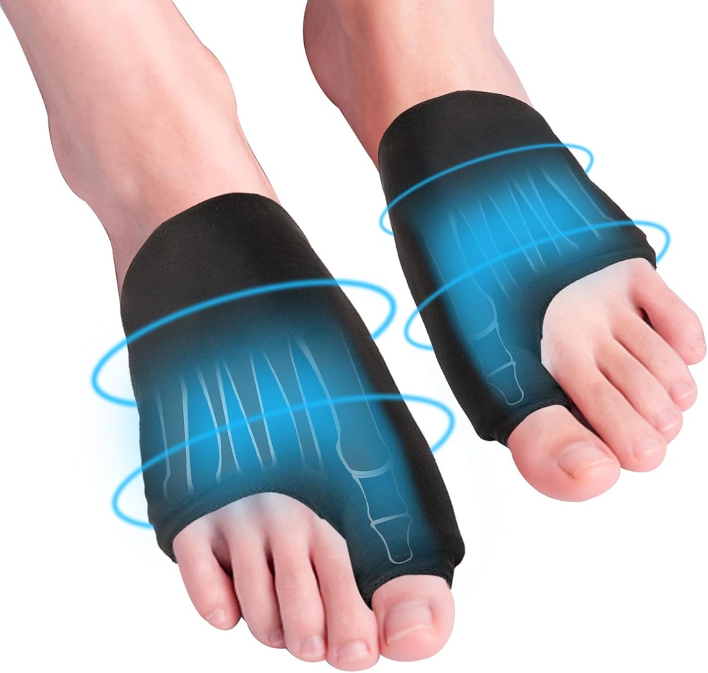 Foot Ice Packs Wrap Big Toe for Bunion Relief Gout Pain Relief, Reusable Cold & Heat Therapy Gel Foot Ice Pack Compress for Arthritic Toes, Swelling, Fasciitis, Sport Injuries, Post-Surgery Recovery