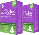 Azendus Mood 400mg 2-Boxes of S-Adendosylmethionine Butanedisulfolate (SAM-e) 120 肠内结晶片 - Vegan, Gluten Free, Soy Free