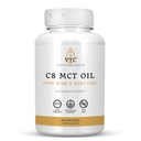VTC VitaTradingCo. C8 MCT Oil Capsules | Naturally Derived Caprylic C8 Supplement | Coconut Oil Pills | Sustained Energy | Keto Friendly, Non GMO | 100 Softgels