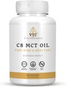 VTC VitaTradingCo. C8 MCT Oil Capsules . Naturally Derived Caprylic C8 supplement | Coconut Oil Pills . Sustained Energy , Keto Friendly, Non GMO | 100 Softgels