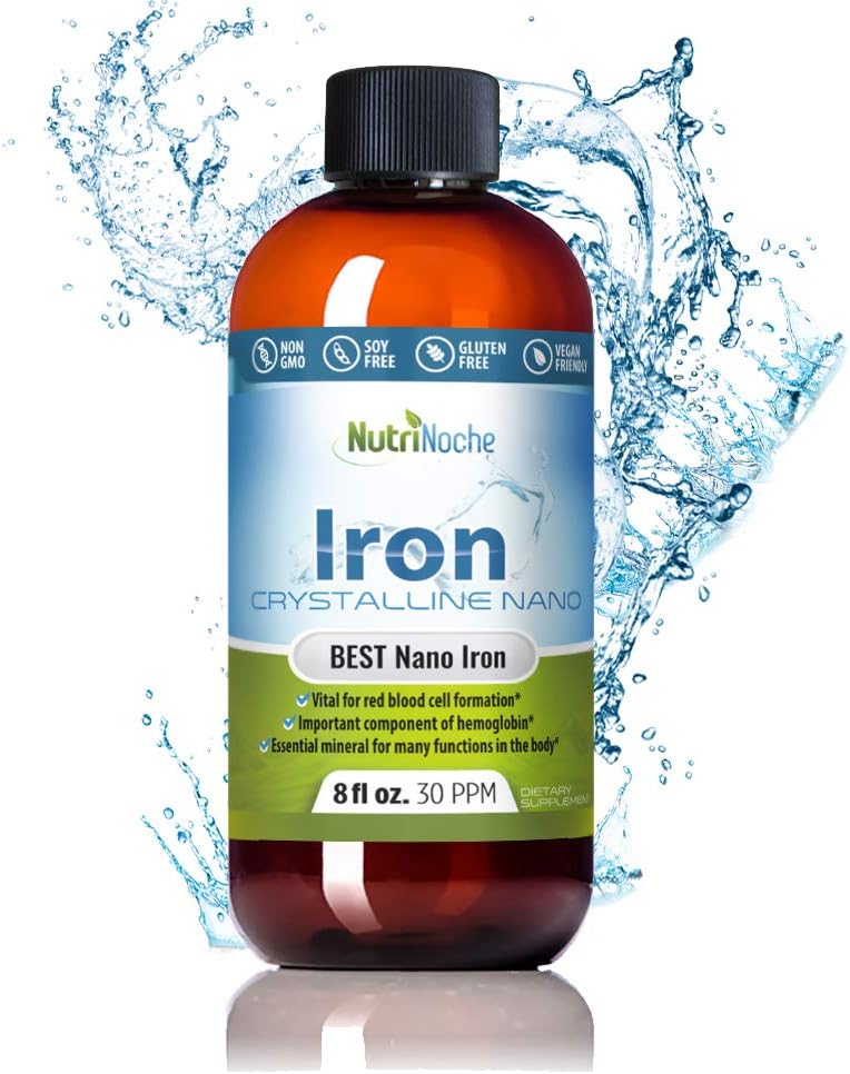 Líquid Iron suplementari per a Dones - Sublingüe Subsche de Ferro - Vegan Liquid - té gust Flavor - Premium suplementari per a homes, dones i nenes - 8 Ounces - Nutrinoche