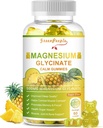 GREENHUS Glycinate Magnezu Gummies z cytrynianem 1000mg, Taurate & Matale - Bezcukrowy - Magnezu suplement potasu z witaminą D, K2 dla uspokajającego nastroju i wsparcia Zzz - 60 Gumiaki ananasowe