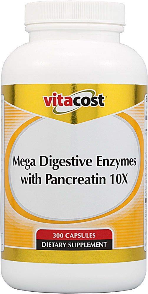 Vitacost Mega Digestive Enzymes with Pancreatin 10X - 300 Capsules