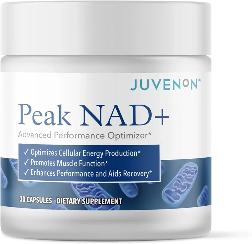 Juvenon Peak NAD+ | Avancerad cellulär hälsa och regenerationsformel | Boost NAD+ Nivåer, stödja cellulär vitalitet och främja naturlig förnyelse
