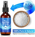 Magnesium Spray, 100% reines und organisches natürliches Magnesiumöl Spray für Füße in Glasflasche, einfach zu absorbieren und zu verwenden
