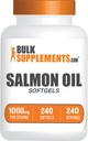 Bulk Supplements.com dầu Salmon Softgels - Omega 3 Phụ bổ sung, Phụ tố dầu Salmon Alaskan - 1000mg, Gluten Free, 1 Softgel/ Phục vụ, 240 bá tước (Pack of 1)