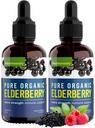 Organic Elderberry Syrup, 60 Day Supply, Black Liquid Drops for Immune Support, Sambucus Elderberry Syrup - Liquid Extract Drops for Kids & Adults - Extra Strength (2 Pack)