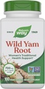 Nature's Way Wild Yam Root Capsules, Women's Traditional Health Support*, 700 mg par 2-Capsule Serving, Projet non-OGM Vérifié, 100 Capsules Vegan (Packaging May Vary)