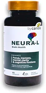 Neural-L Natural Brain Support Supplement 60 Caps - Mental Support – Memory Booster - Concentration - Natural Formula - Ashwagandha - L-Tyrosine - L-Theanine