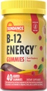 Sundance Vitamin B-12 Energy Gummies | 40 count , Peach Raspberry Flavor - Vegan, Non-GMO, and Gluten Free supplement