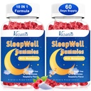 Sleep Gummies for Adults and Kids - Sugar Free Melatonin Gummies with Magnesium, L-Theanine, Vitamin B12, Vegan - Raspberry Flavored, 120 Cts