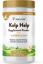 NaturVet Kelp Help Plus Omegas Skin and Coat Supplement for Dogs and Cats, Powder, Made in USA with Globally Source Ingredients 1 Pound