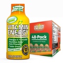 Vitamínová energia Immuno+ Extra sila Energia Shot Mango 48 Balenie, 260 mg Prírodný kofeín, B-vitamíny, Citrikolína, Zelený čaj, Imunity & Focus Support, Zero Sugar, Gluten-free 1,93 fl oz