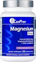 CanPrev Magnesium Bisglycinate Chelated + GABA & Melatonin, 120 Veg Caps, 120-Day Supply, Support Restful Night, Muscle Function, Promote Relaxation & Balanced Sleep-Wake Cycle, Vegan, No GMO & Gluten
