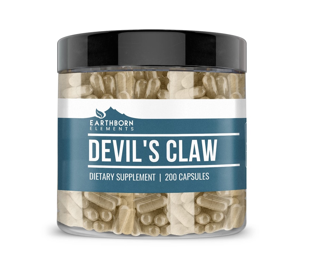 Earthborn Elements Devil’s Claw Extract 200 Capsules, Pure & Undiluted, No Additives