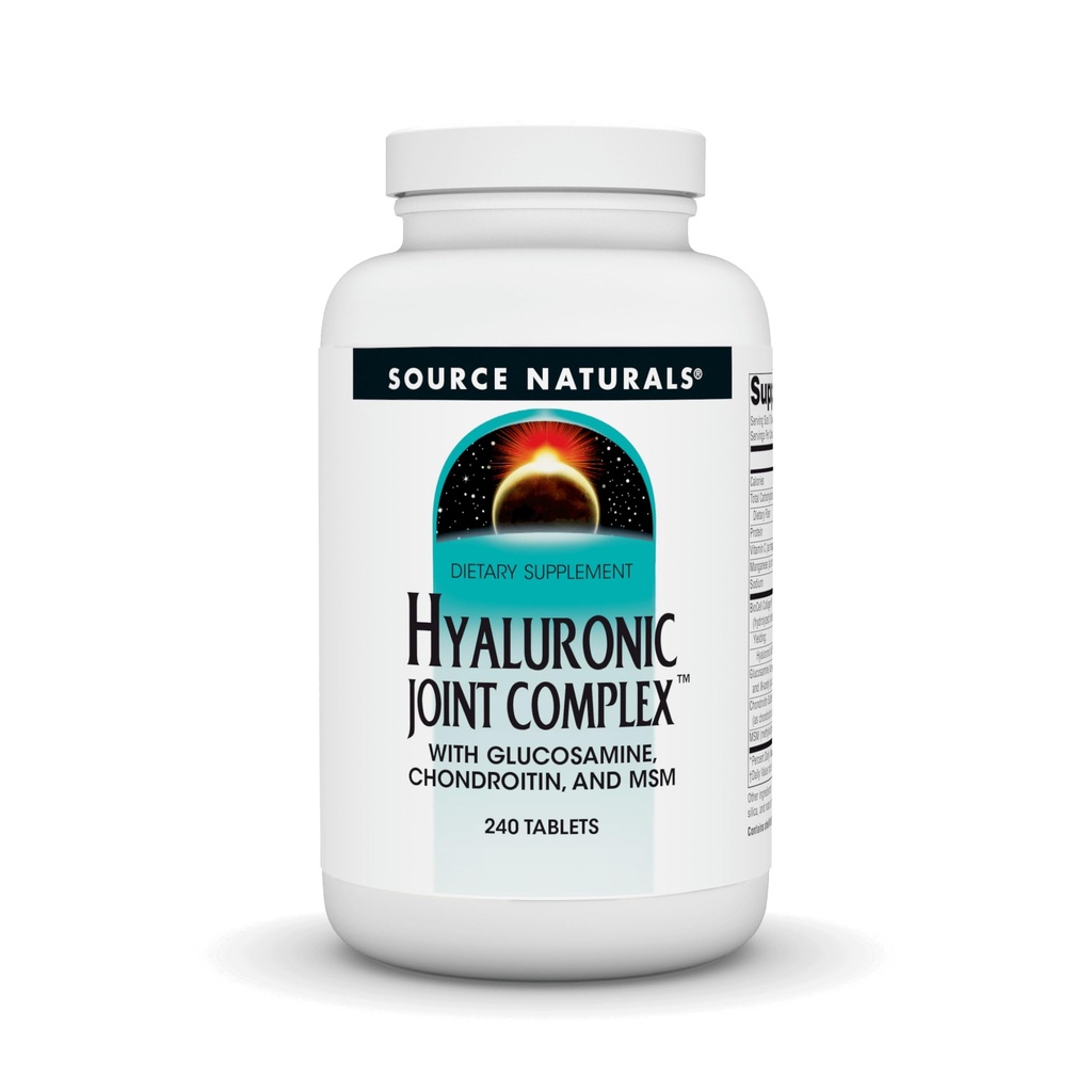 Source Naturals Hyaluronic Joint Complex with Glucosamine, Chondroitin & MSM Extra Strength - 240 Tablets