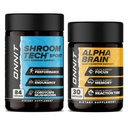 ONNIT Cognitive & Endurance Support Bundle: Alpha Brain Nootropic Capsules (30 Count) + Shroom Tech Sport Exercise Support Capsules (84 Count), IGEN Non-GMO Tested Focus, Energy & Endurance Pack of 2