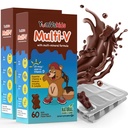 YUM-V'S - Kids Multivitamin Chewable Chocolate Bears - Multivitamin for Kids Supplement - 16 Vitamins & Minerals - Vitamins Including D, Zinc, C, B Complex & More, 60 Count (Pack of 2)