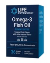 Life Extension Omega-3 Fish Oil Gummy Bites, EPA DHA Fatty acids, High-dose EPA DHA Support in a Delicious chewable Form, Non-GMO, Gluten Free, 36 Gummy Bites