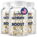 Moerie Hair Boost Supplement for Women & Men - Hair Skin and Nails Vitamins with Biotin, Q10 & Minerals - for Thicker, Fuller Hair & Hair Health - Advanced Beadlet Delivery System - 180 Pills