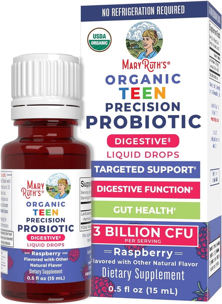 MaryRuth Organics USDA Organic Liquid Probiotic Drops pentru adolescenti 
