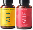 Wile Perimenopause Support + Hot Flash Supplements, 2-Pack Menopause Support for Women, (2) Bottles of 60 Capsules Each, 120 Total