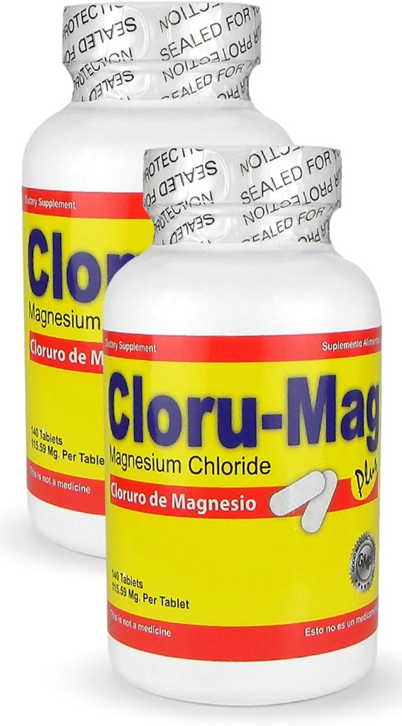 Comprimate de clorură de magneziu - CLORU-MAG PLUS 2 ambalaj - (CLORURO DE MAGNEZIO)