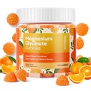 DREAVIO 90 Count Magnesium Glycinate Gummies w/Ashwagandha Supplement - Sugar Free Zinc Magnesium Glycinate Supplement Ashwagandha Gummies for Adults Orange Flavor
